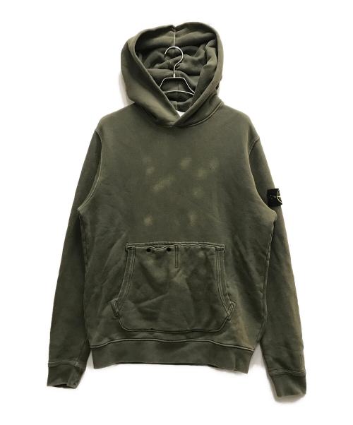 STONE ISLAND（ストーンアイランド）STONE ISLAND (ストーンアイランド) ガーメントダイフーディー カーキ サイズ:Lの古着・服飾アイテム