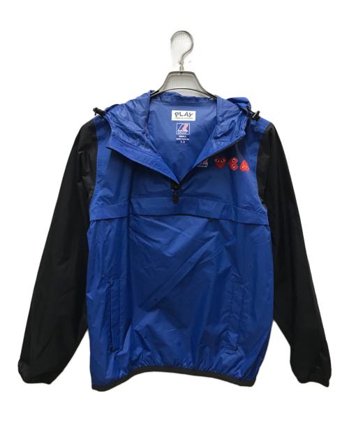 PLAY COMME des GARCONS（プレイコムデギャルソン）PLAY COMME des GARCONS (プレイコムデギャルソン) K-WAY (ケイウェイ) アノラックパーカー ブルー サイズ:Sの古着・服飾アイテム