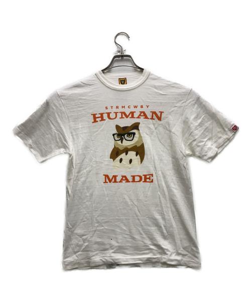 HUMAN MADE（ヒューマンメイド）HUMAN MADE (ヒューマンメイド) ロゴプリントTEE ホワイト サイズ:Sの古着・服飾アイテム