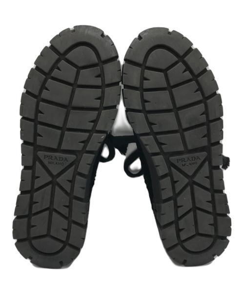 PRADA（プラダ）PRADA (プラダ) ダブルホイール スパンコールスニーカー ブラック サイズ:38の古着・服飾アイテム