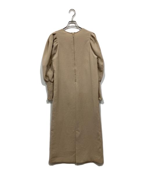 Noble（ノーブル）Noble (ノーブル) ボリュームスリーブワンピース ベージュ サイズ:サイズ記載なしの古着・服飾アイテム