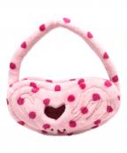 ANS DOTSLOEVNERアンス ドッツローヴナー）の古着「HEART IN HIS EAR PINK DOT BAG」｜ピンク