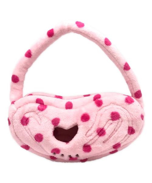 ANS DOTSLOEVNER（アンス ドッツローヴナー）ans dotsloevner (アンス ドッツローヴナー) HEART IN HIS EAR PINK DOT BAG ピンクの古着・服飾アイテム