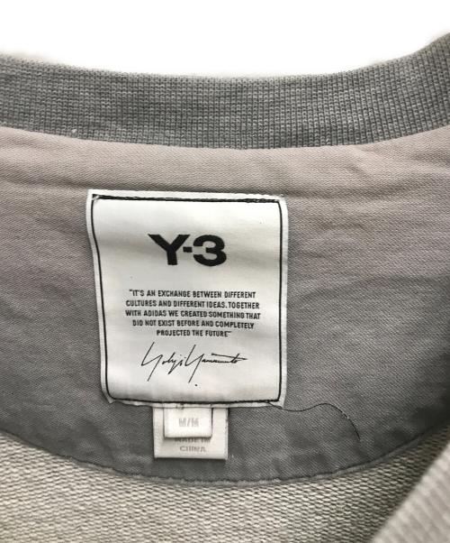 Y-3（ワイスリー）Y-3 (ワイスリー) ロゴスウェット グレー サイズ:Mの古着・服飾アイテム