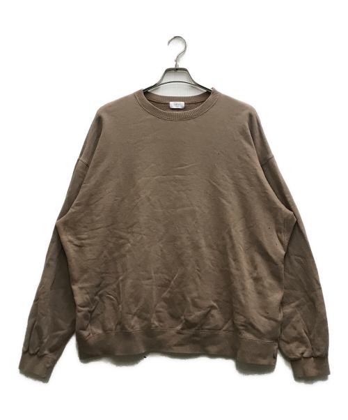 URU（ウル）URU (ウル) CREW NECK OVER SWEAT ブラウン サイズ:Sの古着・服飾アイテム