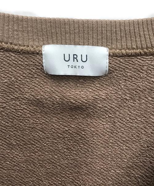 URU（ウル）URU (ウル) CREW NECK OVER SWEAT ブラウン サイズ:Sの古着・服飾アイテム
