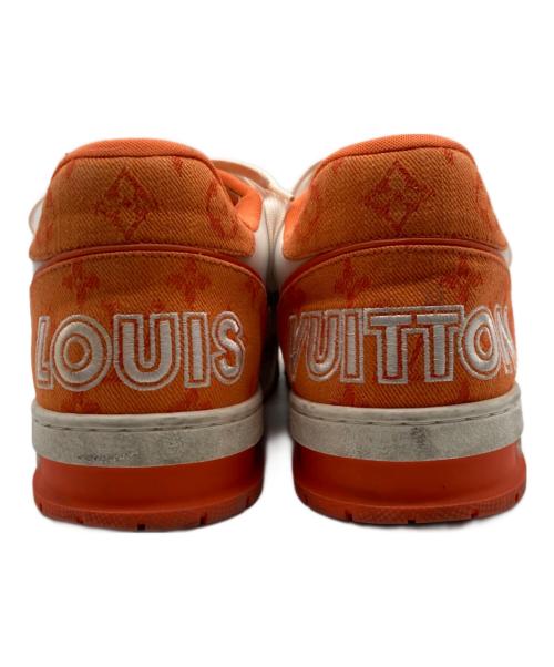 LOUIS VUITTON（ルイ ヴィトン）LOUIS VUITTON (ルイ ヴィトン) LVトレイナー ライン オレンジ×ホワイト サイズ:9 1/2の古着・服飾アイテム