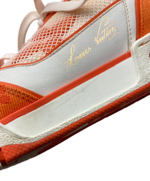 LOUIS VUITTON（ルイ ヴィトン）LOUIS VUITTON (ルイ ヴィトン) LVトレイナー ライン オレンジ×ホワイト サイズ:9 1/2の古着・服飾アイテム