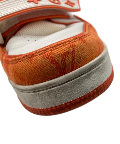 LOUIS VUITTON（ルイ ヴィトン）LOUIS VUITTON (ルイ ヴィトン) LVトレイナー ライン オレンジ×ホワイト サイズ:9 1/2の古着・服飾アイテム