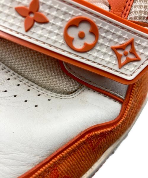 LOUIS VUITTON（ルイ ヴィトン）LOUIS VUITTON (ルイ ヴィトン) LVトレイナー ライン オレンジ×ホワイト サイズ:9 1/2の古着・服飾アイテム