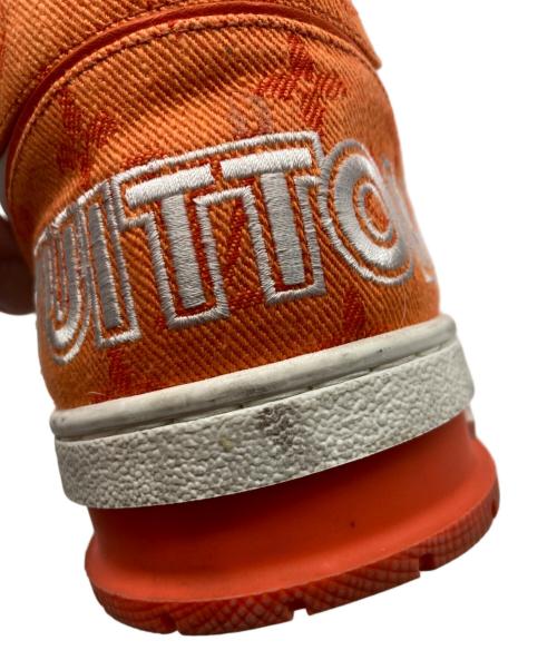 LOUIS VUITTON（ルイ ヴィトン）LOUIS VUITTON (ルイ ヴィトン) LVトレイナー ライン オレンジ×ホワイト サイズ:9 1/2の古着・服飾アイテム