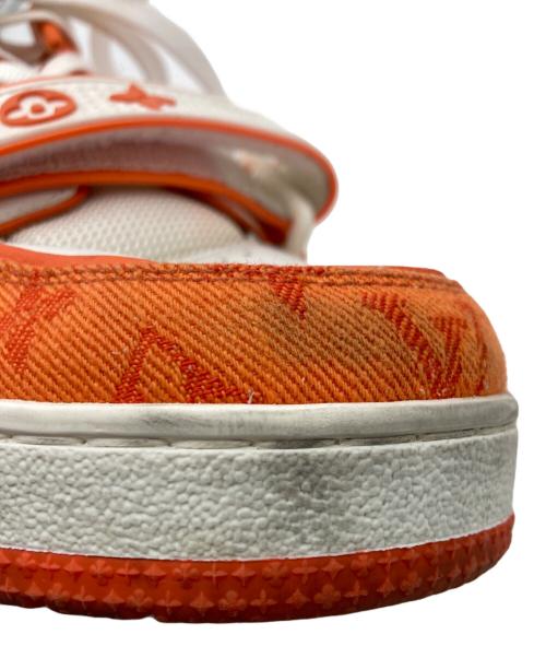 LOUIS VUITTON（ルイ ヴィトン）LOUIS VUITTON (ルイ ヴィトン) LVトレイナー ライン オレンジ×ホワイト サイズ:9 1/2の古着・服飾アイテム