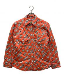 ERL（イーアールエル）の古着「Padded Cotton Overshirt」｜オレンジ