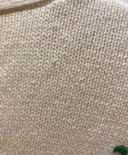 MAISON SPECIAL（メゾンスペシャル）MAISON SPECIAL (メゾンスペシャル) Life Word Embroidery Knit Cardigan ベージュ サイズ:FREEの古着・服飾アイテム