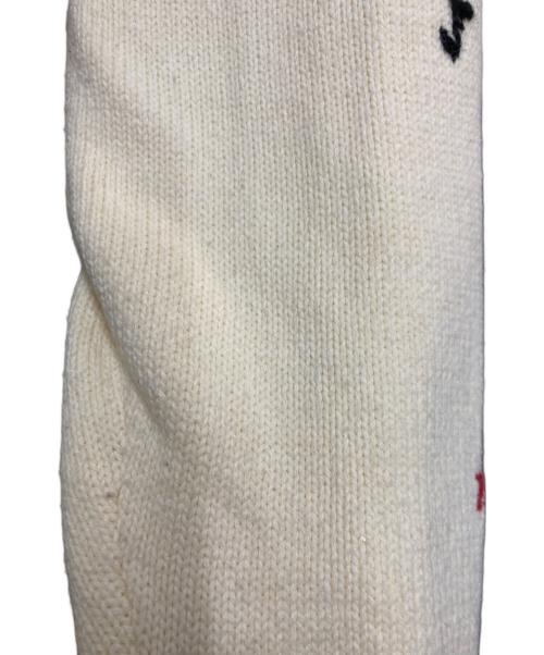 MAISON SPECIAL（メゾンスペシャル）MAISON SPECIAL (メゾンスペシャル) Life Word Embroidery Knit Cardigan ベージュ サイズ:FREEの古着・服飾アイテム