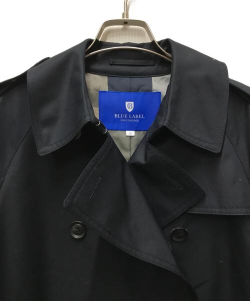 BLUE LABEL CRESTBRIDGE（ブルーレーベルクレストブリッジ）BLUE LABEL CRESTBRIDGE (ブルーレーベルクレストブリッジ) ライトギャバジントレンチコート ネイビー サイズ:38の古着・服飾アイテム