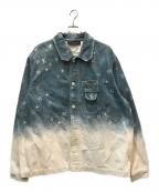 LOUIS VUITTONルイ ヴィトン）の古着「モノグラムグラデーションデニムジャケット」｜ホワイト×ブルー