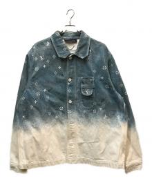 LOUIS VUITTON（ルイ ヴィトン）の古着「モノグラムグラデーションデニムジャケット」｜ホワイト×ブルー