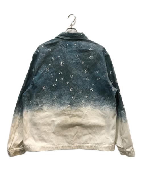 LOUIS VUITTON（ルイ ヴィトン）LOUIS VUITTON (ルイ ヴィトン) モノグラムグラデーションデニムジャケット ホワイト×ブルー サイズ:4Lの古着・服飾アイテム