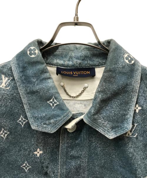 LOUIS VUITTON（ルイ ヴィトン）LOUIS VUITTON (ルイ ヴィトン) モノグラムグラデーションデニムジャケット ホワイト×ブルー サイズ:4Lの古着・服飾アイテム