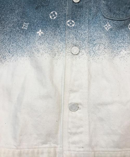 LOUIS VUITTON（ルイ ヴィトン）LOUIS VUITTON (ルイ ヴィトン) モノグラムグラデーションデニムジャケット ホワイト×ブルー サイズ:4Lの古着・服飾アイテム