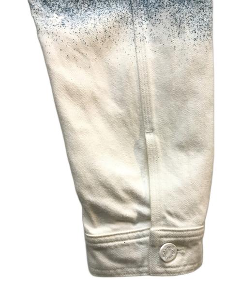 LOUIS VUITTON（ルイ ヴィトン）LOUIS VUITTON (ルイ ヴィトン) モノグラムグラデーションデニムジャケット ホワイト×ブルー サイズ:4Lの古着・服飾アイテム