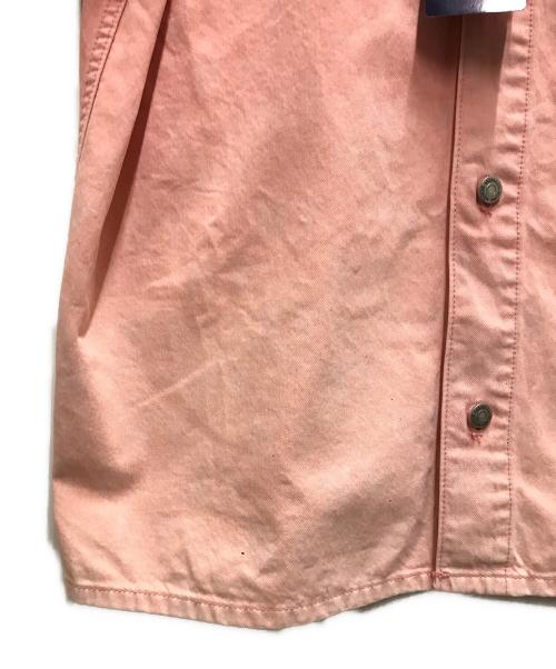 MLB（エムエルビー）MLB (エムエルビー) Classic Monogram Gradient Denim Shirt ピンク サイズ:Mの古着・服飾アイテム