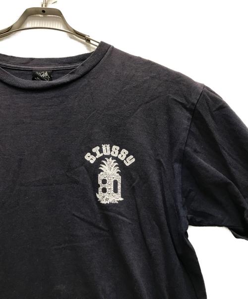 stussy（ステューシー）stussy (ステューシー) 00's パイナップルアーツロゴTシャツ ブラック サイズ:Lの古着・服飾アイテム