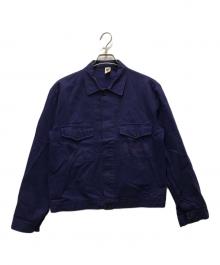 GRASSI（グラッシ）の古着「80sモールスキンジャケット」｜ネイビー
