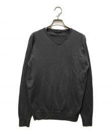 JOHN SMEDLEY（ジョンスメドレー）の古着「メリノウールVネックニット」｜グレー
