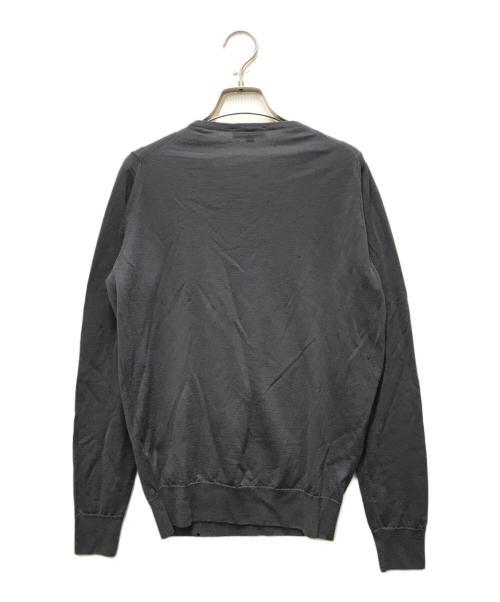 JOHN SMEDLEY（ジョンスメドレー）JOHN SMEDLEY (ジョンスメドレー) メリノウールVネックニット グレー サイズ:Sの古着・服飾アイテム