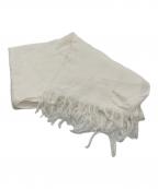 ）の古着「レーヨン混フリンジストール」｜ホワイト