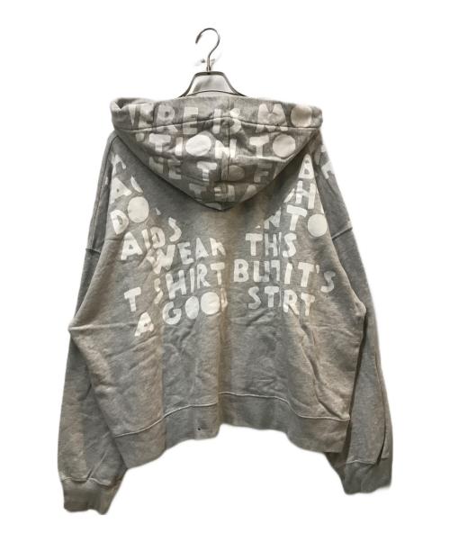Maison Margiela（メゾンマルジェラ）Maison Margiela (メゾンマルジェラ) AIDSチャリティープリントパーカー グレー サイズ:Mの古着・服飾アイテム