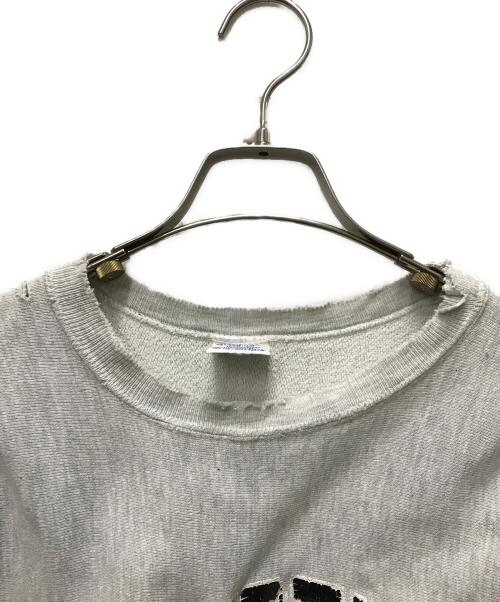 Champion REVERSE WEAVE（チャンピオン リバース ウィーブ）Champion REVERSE WEAVE (チャンピオン リバース ウィーブ) 80s~90s2段プリントスウェット グレー サイズ:Mの古着・服飾アイテム