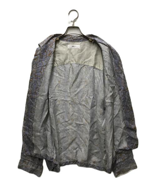 TOGA VIRILIS（トーガ ビリリース）TOGA VIRILIS (トーガ ビリリース) プリントキュプラオープンカラーシャツ ネイビー サイズ:46の古着・服飾アイテム