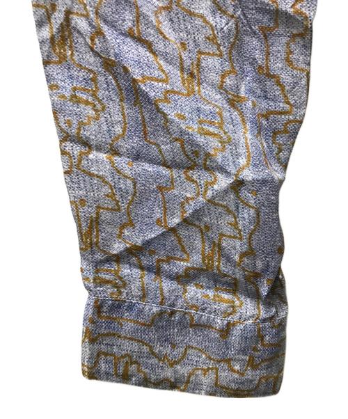 TOGA VIRILIS（トーガ ビリリース）TOGA VIRILIS (トーガ ビリリース) プリントキュプラオープンカラーシャツ ネイビー サイズ:46の古着・服飾アイテム