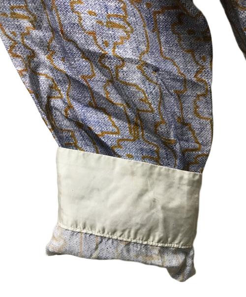 TOGA VIRILIS（トーガ ビリリース）TOGA VIRILIS (トーガ ビリリース) プリントキュプラオープンカラーシャツ ネイビー サイズ:46の古着・服飾アイテム