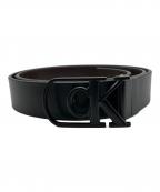 Calvin Kleinカルバンクライン）の古着「レザーベルト」｜ブラック