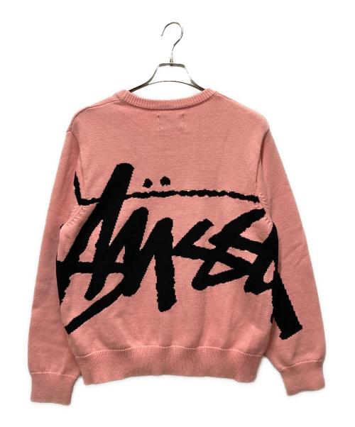 stussy（ステューシー）stussy (ステューシー) Stock sweater ピンク サイズ:Mの古着・服飾アイテム