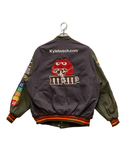 JH Design（ジェイエイチデザイン）JH DESIGN (ジェイエイチデザイン) レーシングジャケット グレー×カーキ サイズ:Lの古着・服飾アイテム