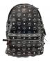 MCM（エムシーエム）の古着「STARK BACKPACK MEDIUM  WHITE LOGO VISETOS」｜ブラック