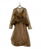 Ameriアメリ）の古着「UND TULLE BUSTIER LAYERED DRESS」｜ベージュ