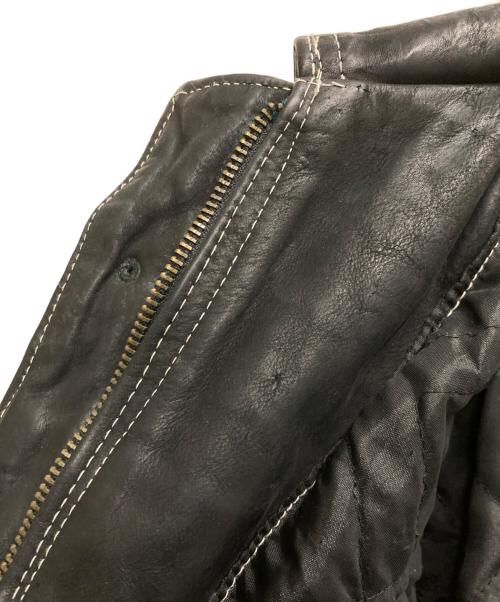 ESPION MODELE（エスピオンモデル）ESPION MODELE (エスピオンモデル) レザーファイヤーマンジャケット ブラック サイズ:2の古着・服飾アイテム