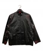 Y's for menワイズフォーメン）の古着「コーティングジャケット」｜ブラック×レッド