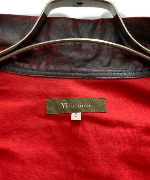 Y's for men（ワイズフォーメン）Y's for men (ワイズフォーメン) コーティングジャケット ブラック×レッド サイズ:3の古着・服飾アイテム