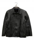 dualデュアル）の古着「ピックレザージャケット」｜ブラック