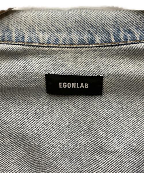 EGONLAB（エゴンラボ）EGONLAB (エゴンラボ) 24SS CUT OUT DENIM JACKET ブルー サイズ:Mの古着・服飾アイテム