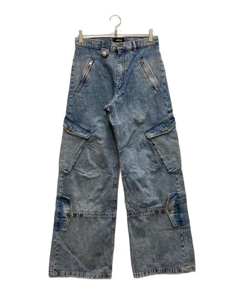 EGONLAB（エゴンラボ）EGONLAB (エゴンラボ) 24SS デニムカーゴパンツ ブルー サイズ:Sの古着・服飾アイテム