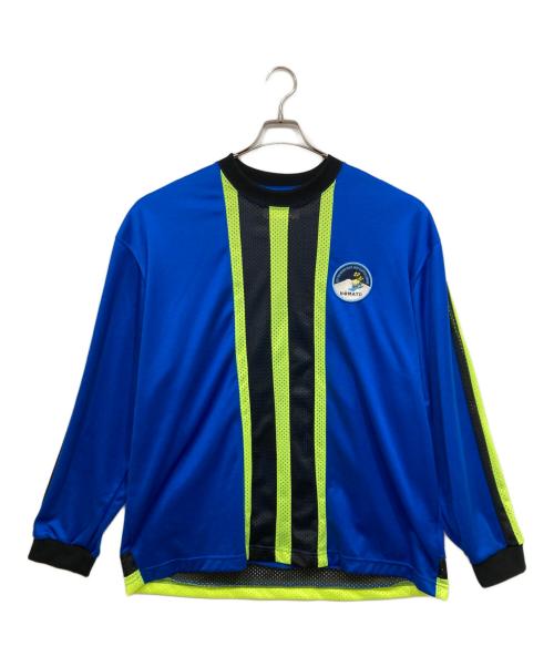 NOMA t.d.（ノーマティーディー）NOMA t.d. (ノーマティーディー) STRIPE FOOTBALL TEE ブルー サイズ:5の古着・服飾アイテム