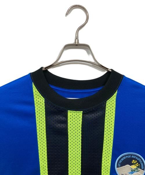 NOMA t.d.（ノーマティーディー）NOMA t.d. (ノーマティーディー) STRIPE FOOTBALL TEE ブルー サイズ:5の古着・服飾アイテム